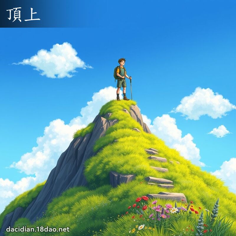 顶上 - 国语大辞典配图