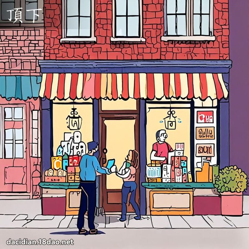 顶下 - 国语大辞典配图