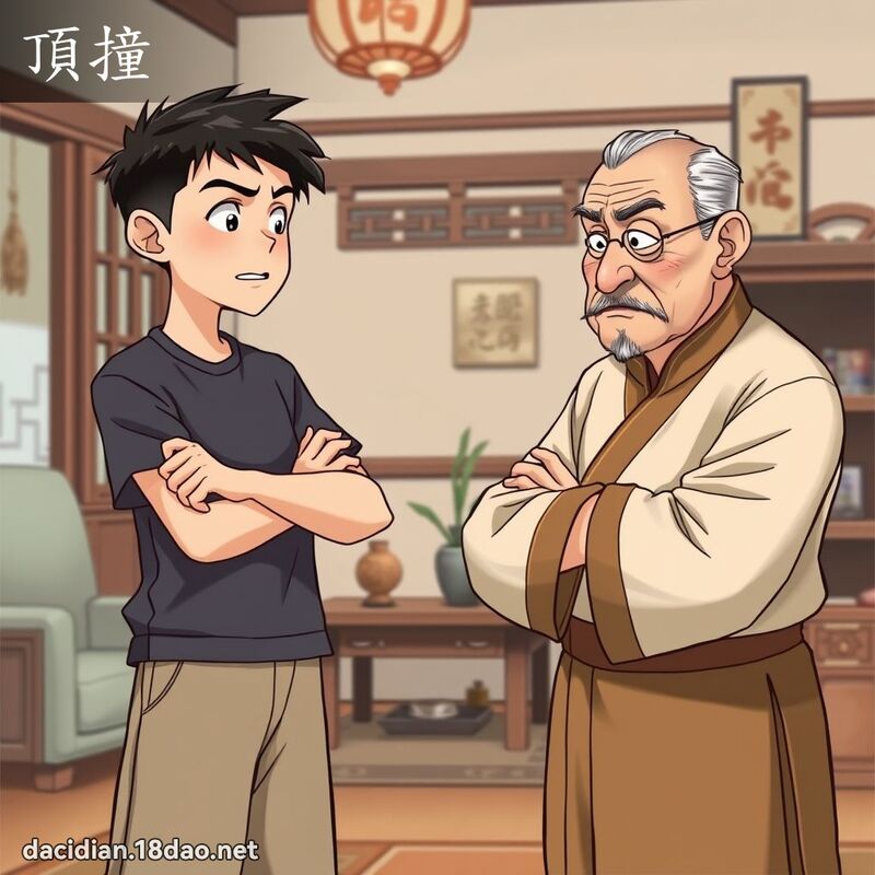 頂撞 - 國語大辭典配圖