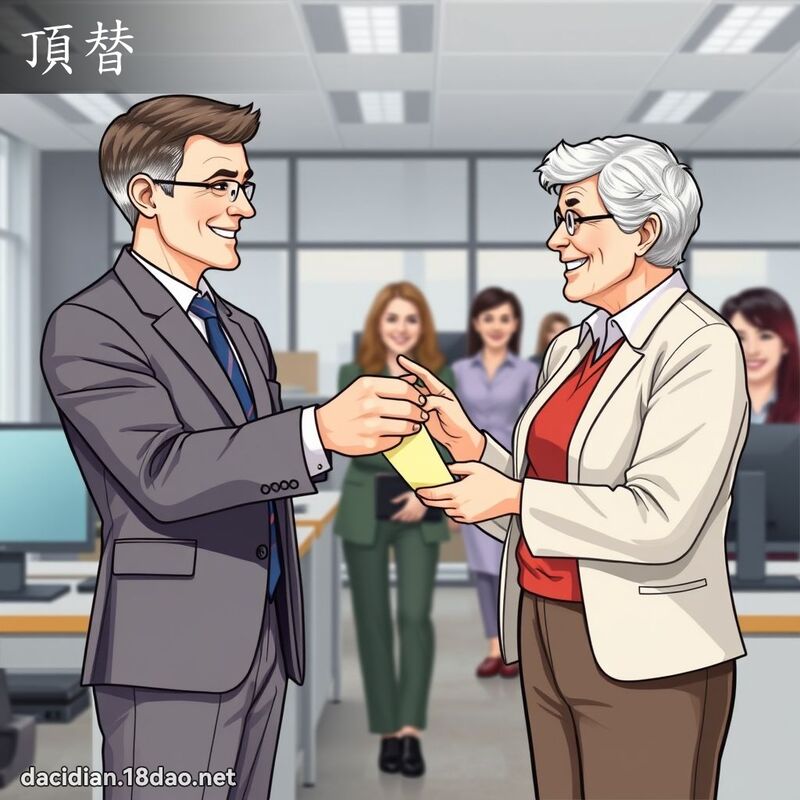 顶替 - 国语大辞典配图