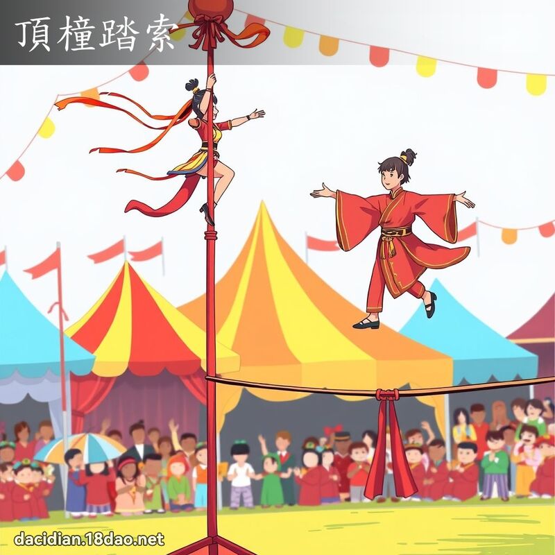 頂橦踏索 - 國語大辭典配圖