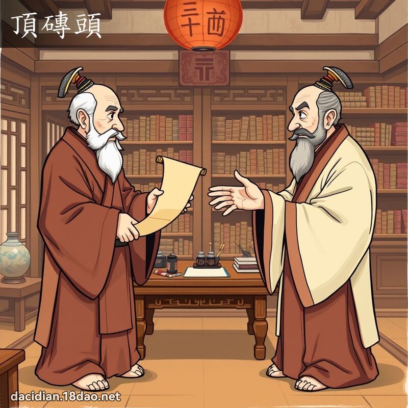頂磚頭 - 國語大辭典配圖