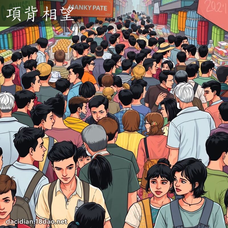 项背相望 - 国语大辞典配图