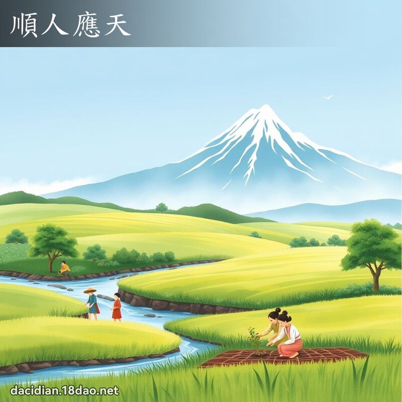 顺人应天 - 国语大辞典配图