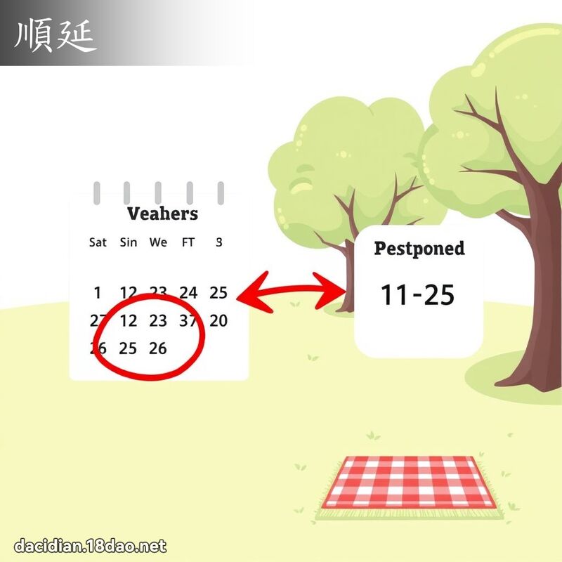 順延 - 國語大辭典配圖