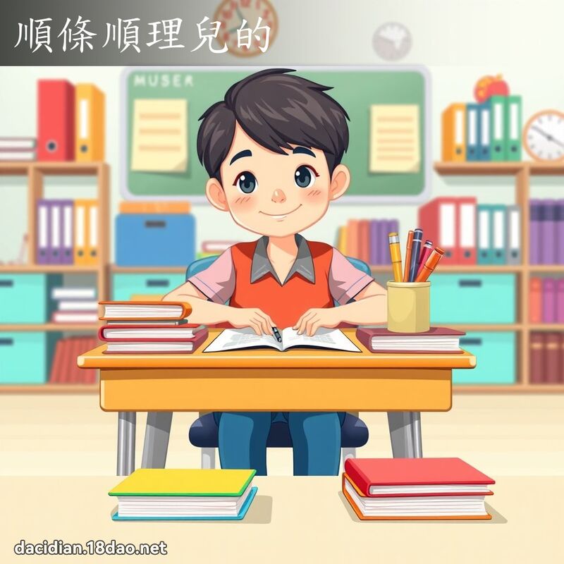 顺条顺理儿的 - 国语大辞典配图