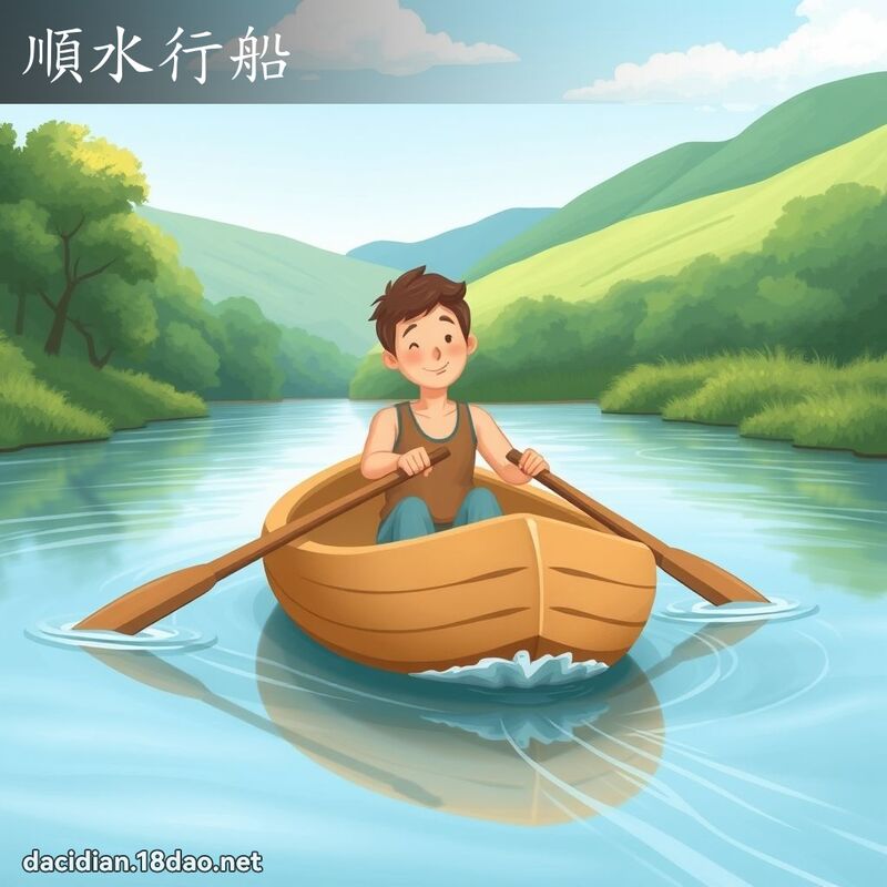 順水行船 - 國語大辭典配圖