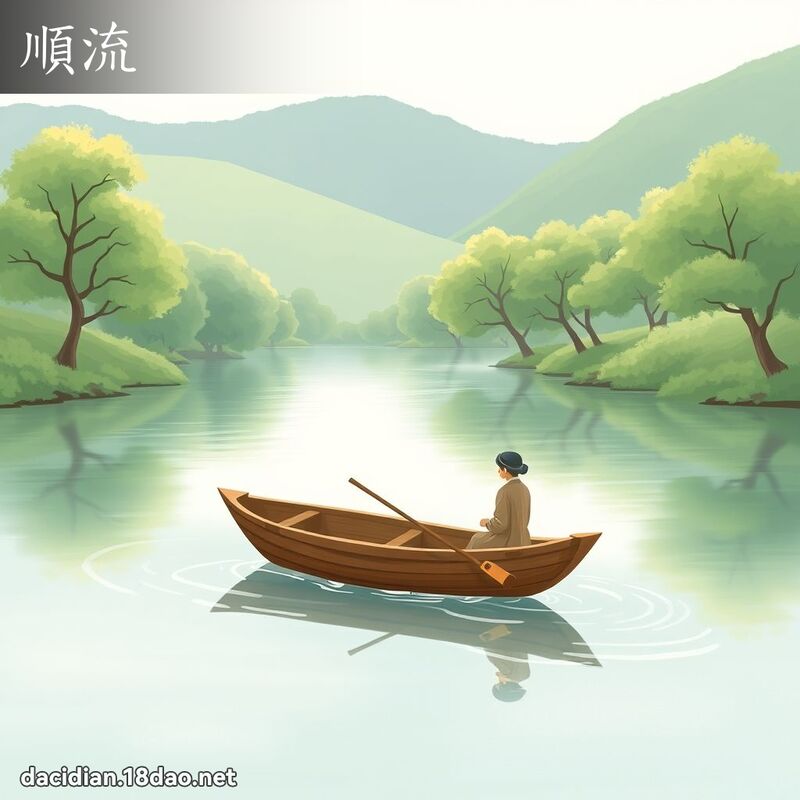 顺流 - 国语大辞典配图
