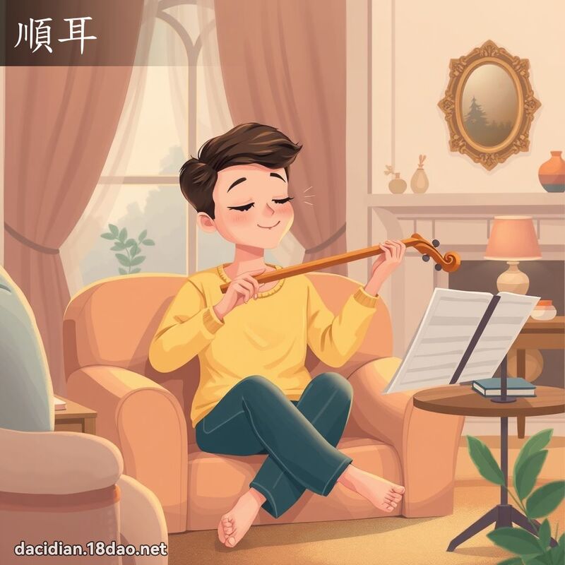 顺耳 - 国语大辞典配图