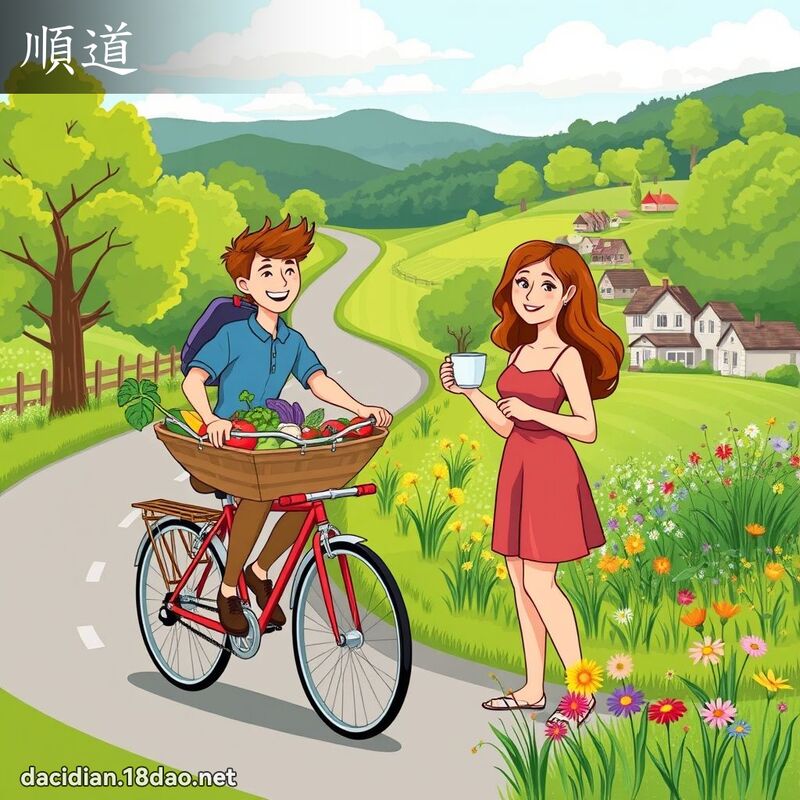 順道 - 國語大辭典配圖