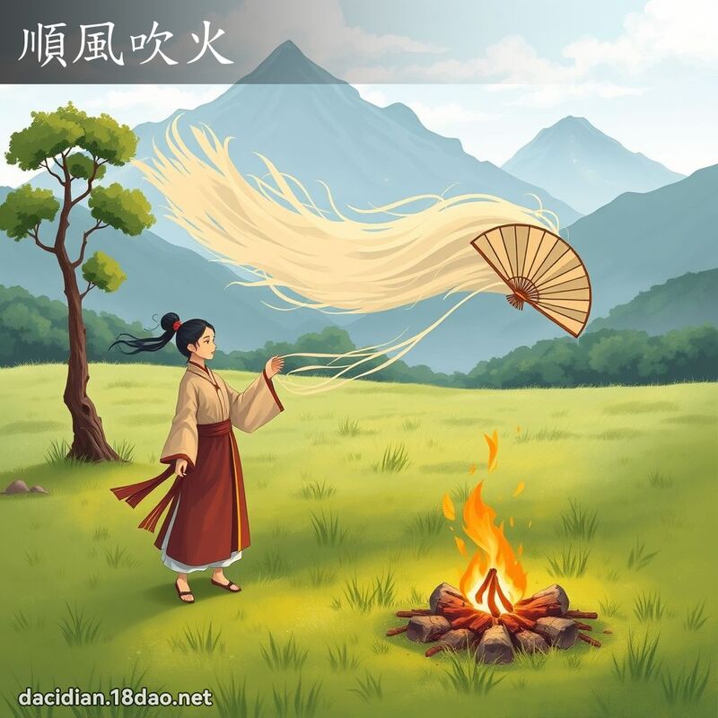 順風吹火 - 國語大辭典配圖