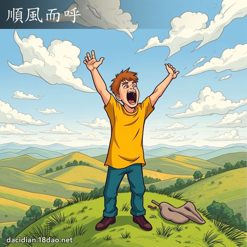 順風而呼 - 國語大辭典配圖
