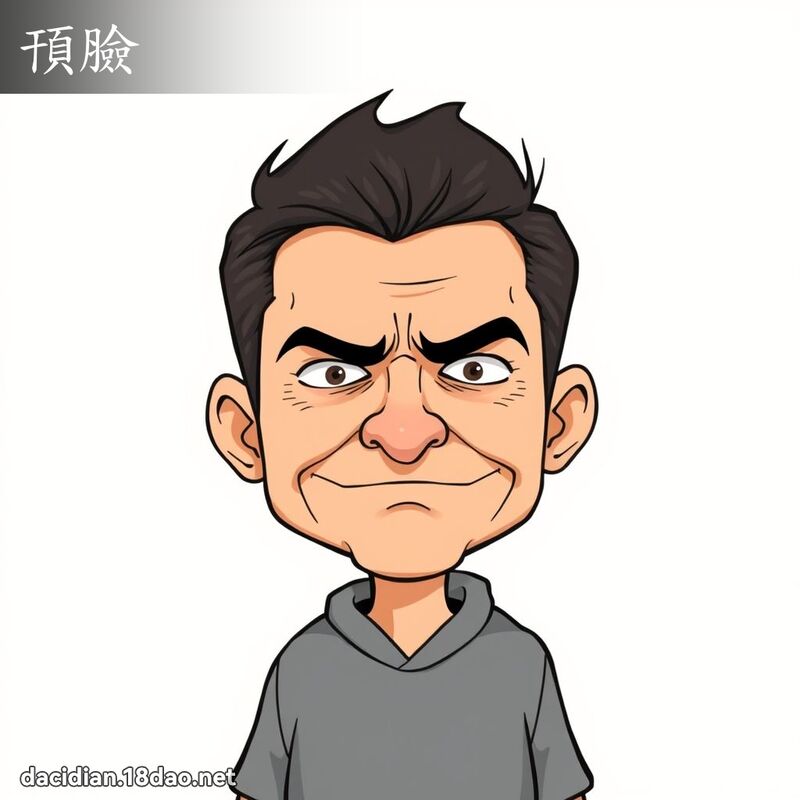 頇脸 - 国语大辞典配图