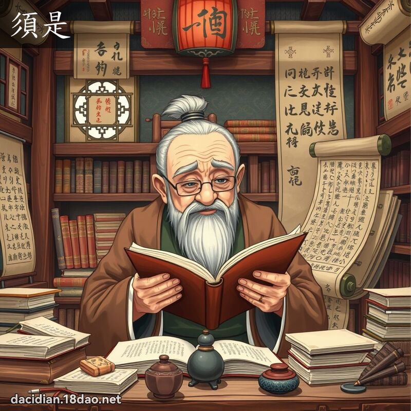 須是 - 國語大辭典配圖