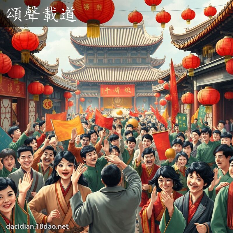 颂声载道 - 国语大辞典配图
