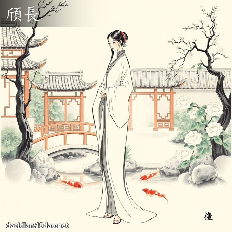 頎长 - 国语大辞典配图