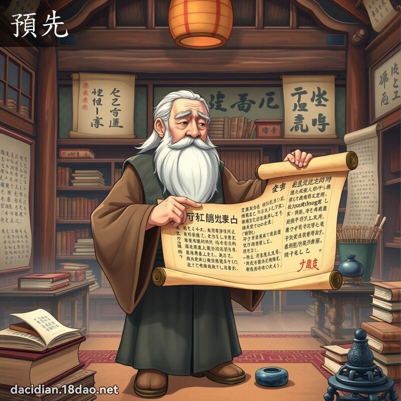 預先 - 國語大辭典配圖