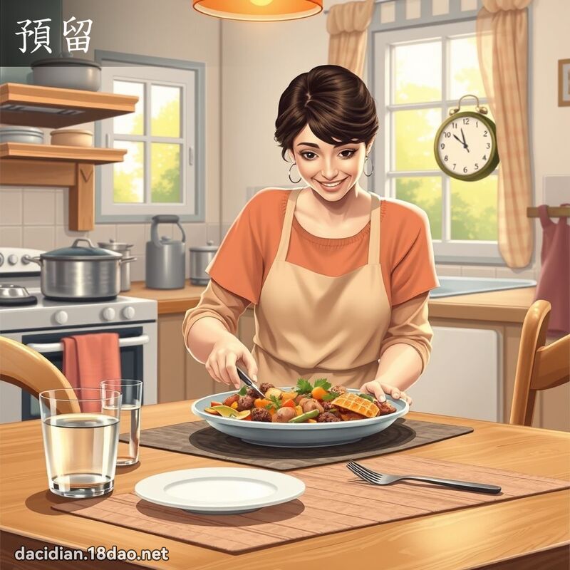 預留 - 國語大辭典配圖