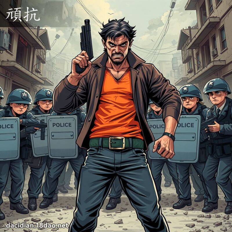 頑抗 - 國語大辭典配圖