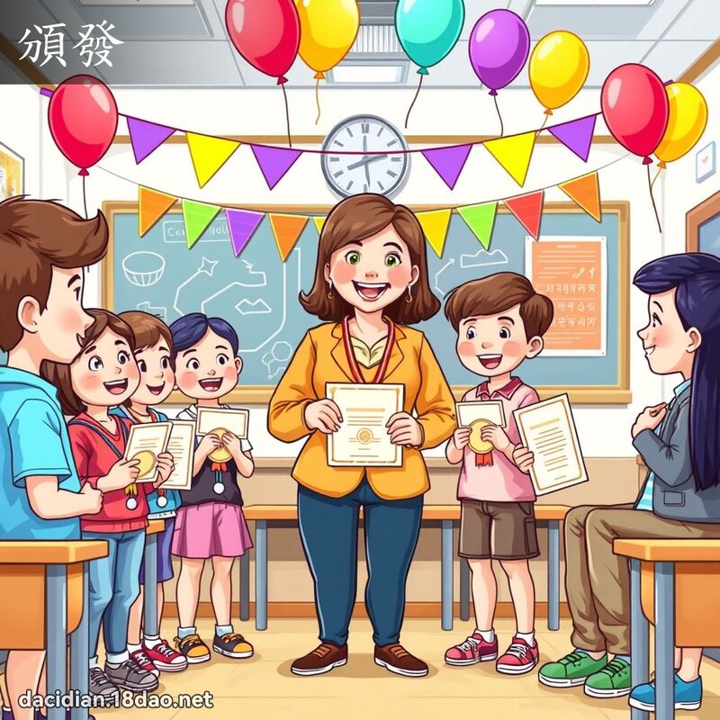 颁发 - 国语大辞典配图