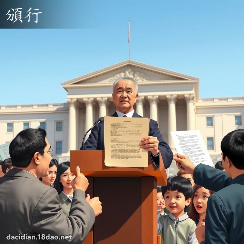 颁行 - 国语大辞典配图