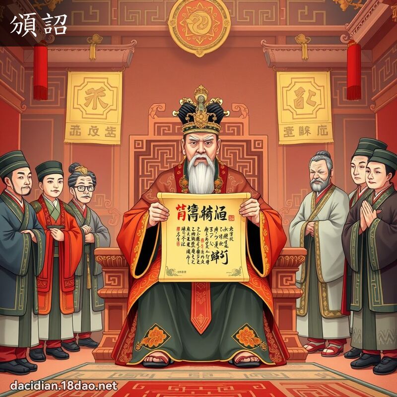 頒詔 - 國語大辭典配圖