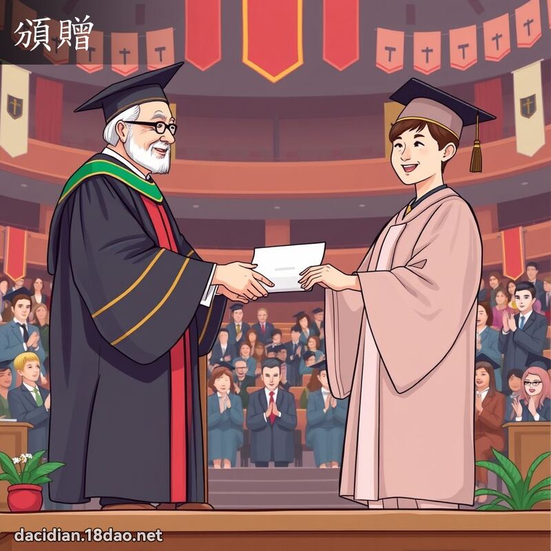 颁赠 - 国语大辞典配图