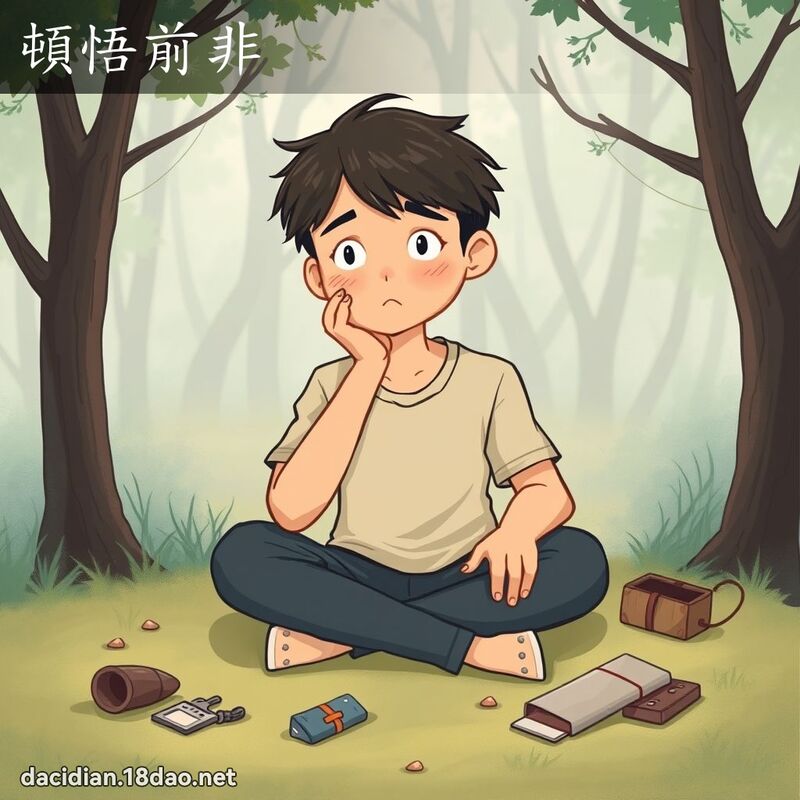 顿悟前非 - 国语大辞典配图