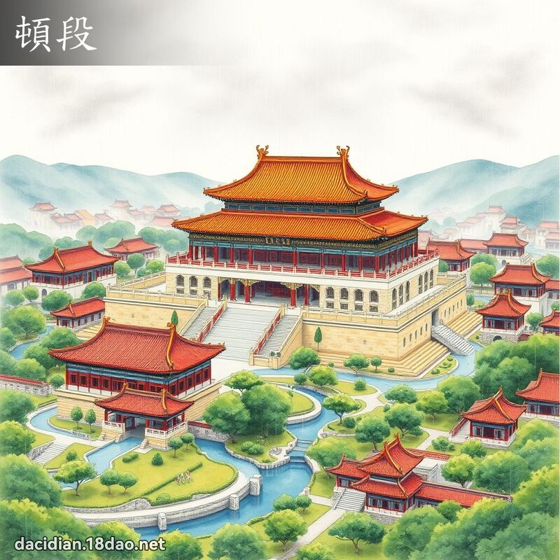 頓段 - 國語大辭典配圖