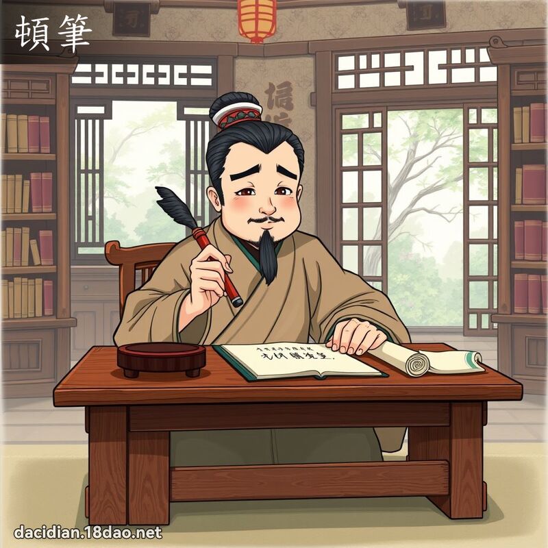 頓筆 - 國語大辭典配圖