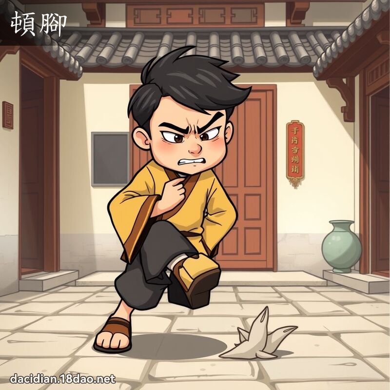顿脚 - 国语大辞典配图