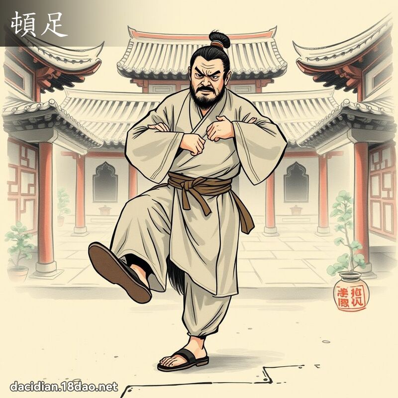 頓足 - 國語大辭典配圖