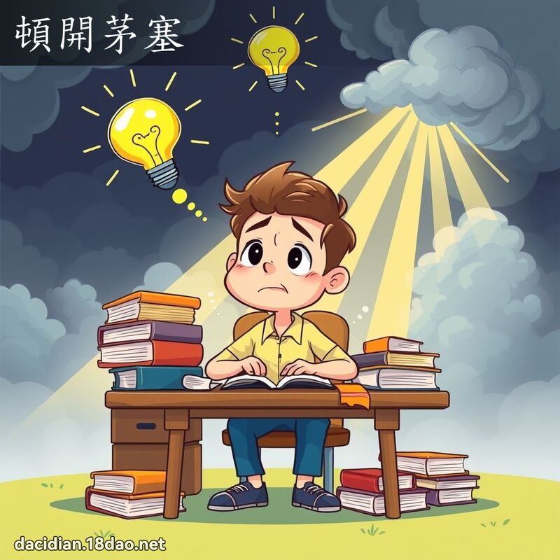 顿开茅塞 - 国语大辞典配图