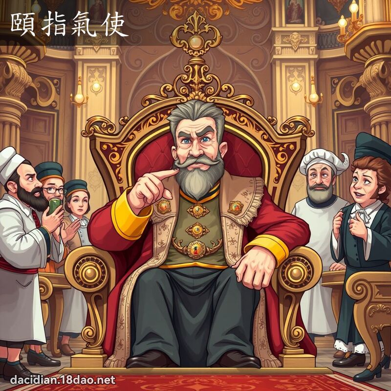 頤指氣使 - 國語大辭典配圖
