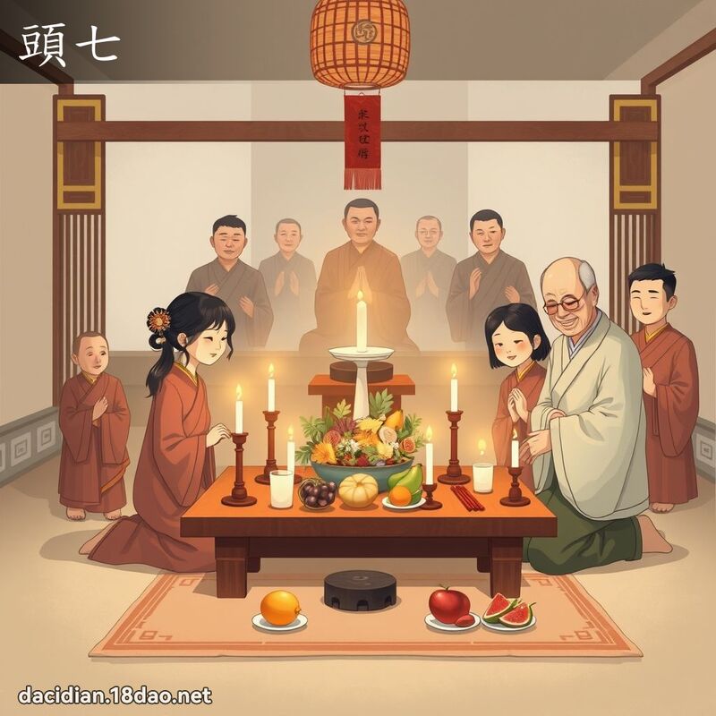 头七 - 国语大辞典配图