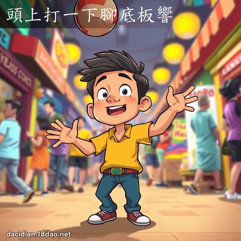 頭上打一下腳底板響 - 國語大辭典配圖