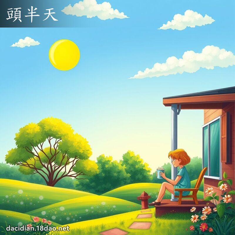 頭半天 - 國語大辭典配圖