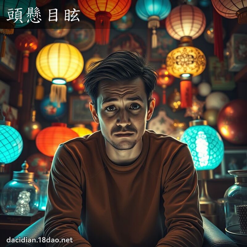 头悬目眩 - 国语大辞典配图