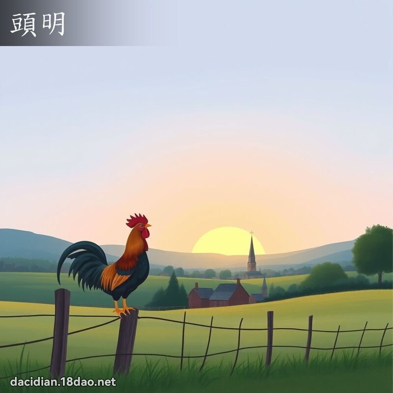 头明 - 国语大辞典配图
