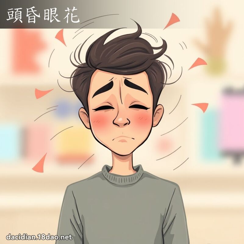 頭昏眼花 - 國語大辭典配圖
