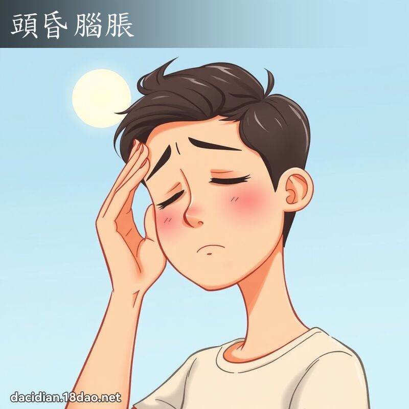 頭昏腦脹 - 國語大辭典配圖