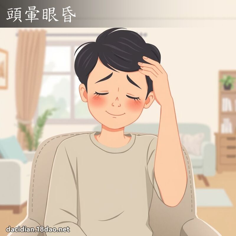 頭暈眼昏 - 國語大辭典配圖