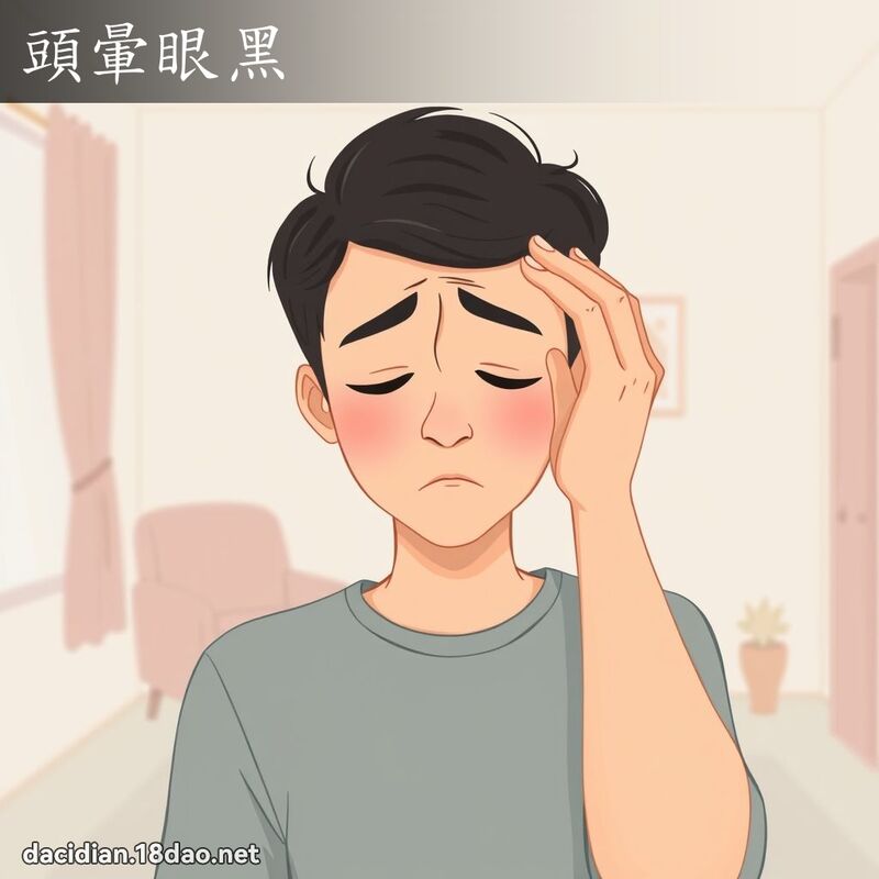頭暈眼黑 - 國語大辭典配圖