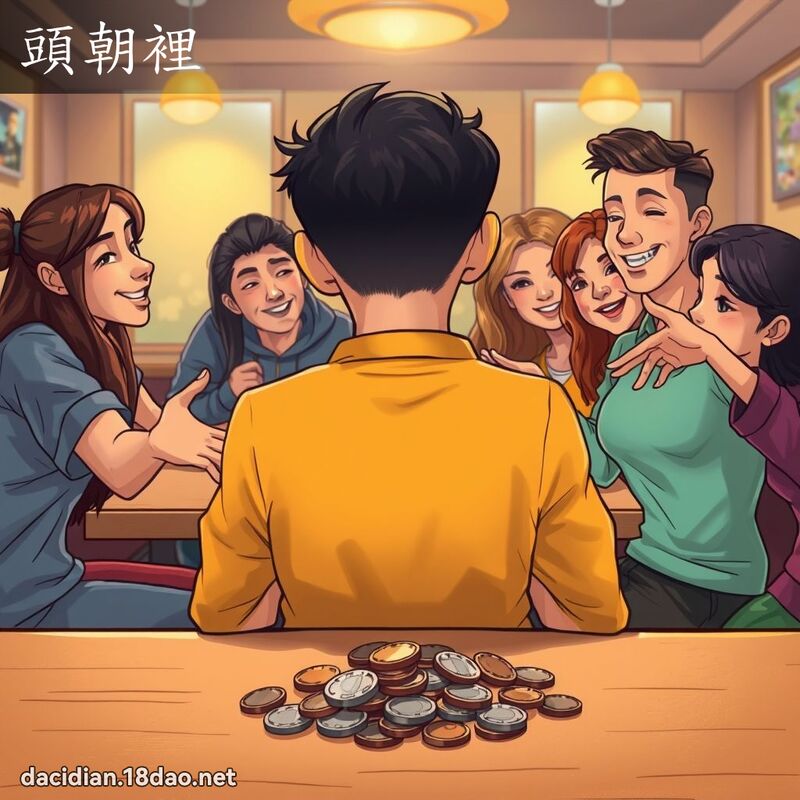 头朝里 - 国语大辞典配图