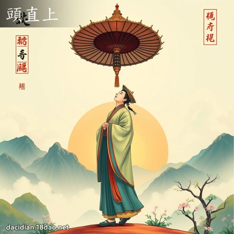 头直上 - 国语大辞典配图
