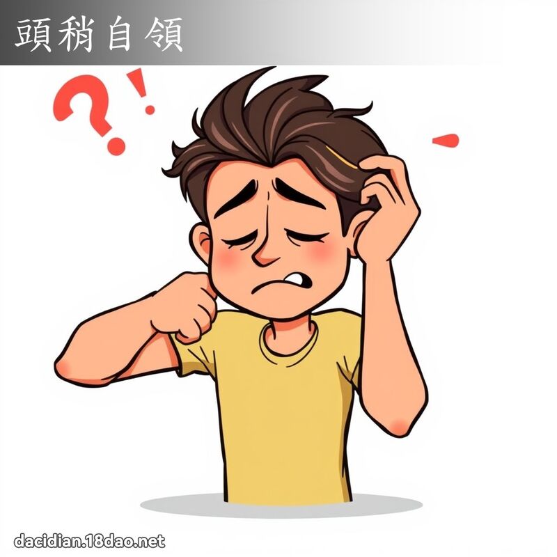 頭稍自領 - 國語大辭典配圖