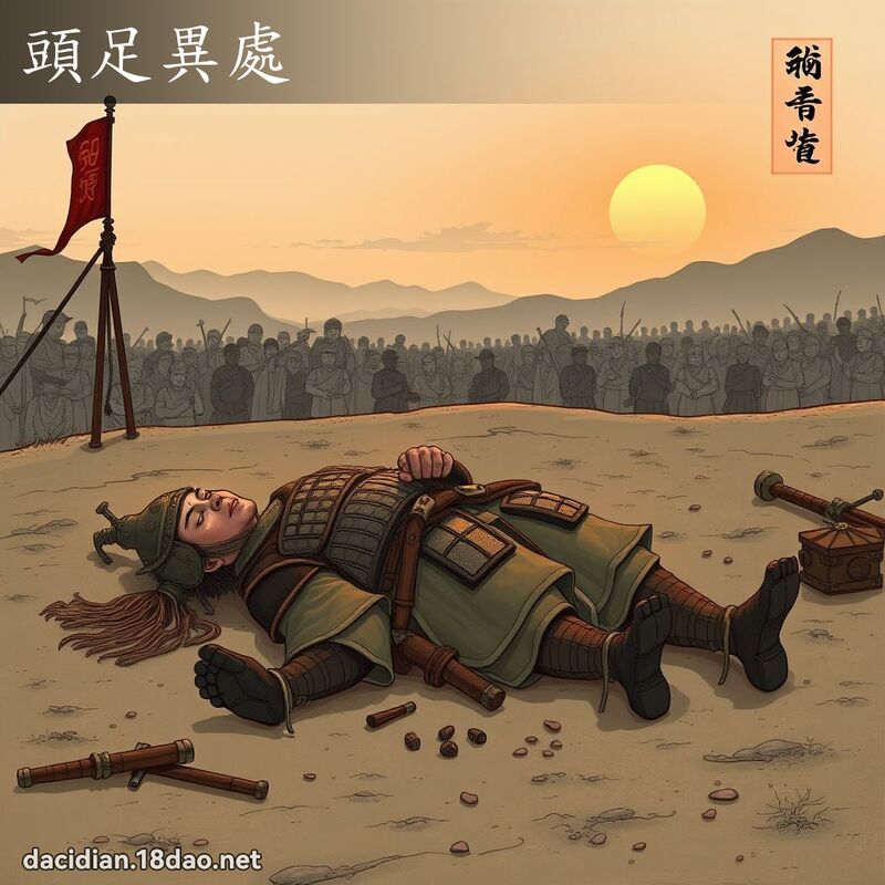頭足異處 - 國語大辭典配圖