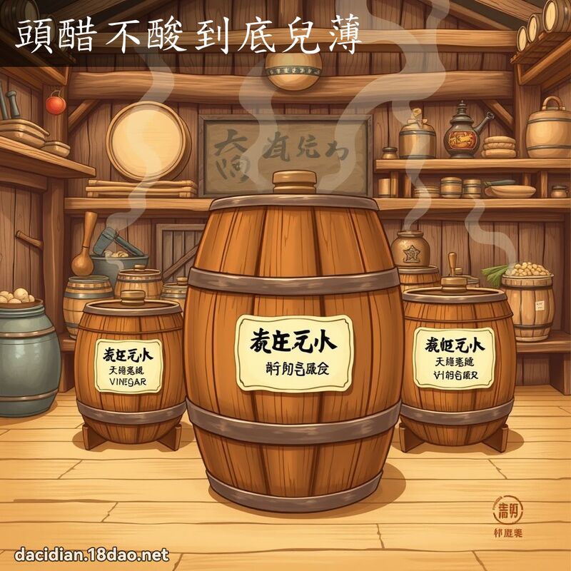 頭醋不酸到底兒薄 - 國語大辭典配圖