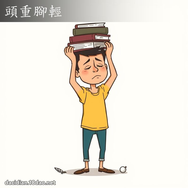 頭重腳輕 - 國語大辭典配圖