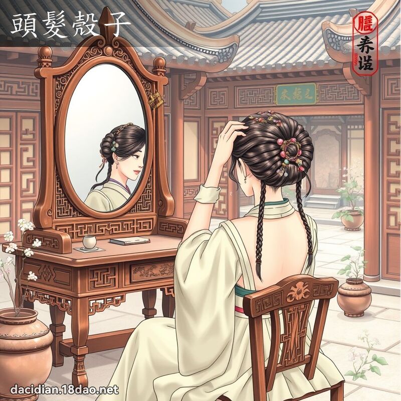 頭髮殼子 - 國語大辭典配圖